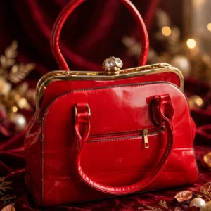 luxury red handbag
